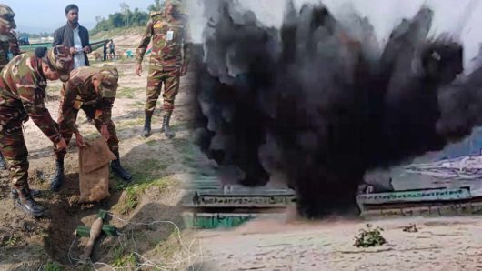 জাফলংয়ে পাওয়া মর্টারশেল নিষ্ক্রিয় করল সেনাবাহিনী