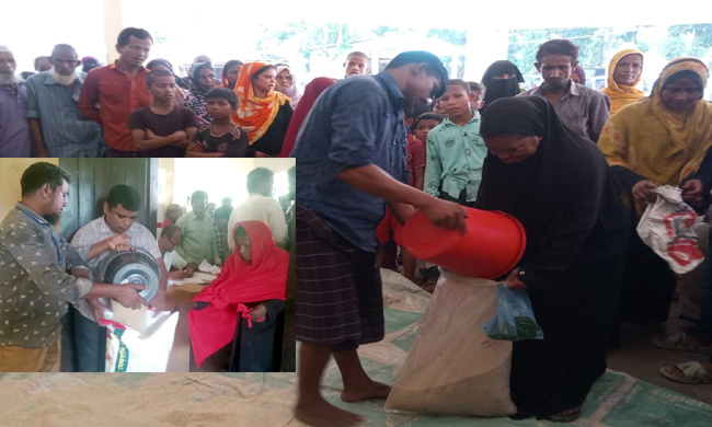 গোয়াইনঘাট ১৩ ইউপিতে বন্যার্ত পরিবারে মাঝে ৫২ মেট্রিকটন চাল বিতরণ