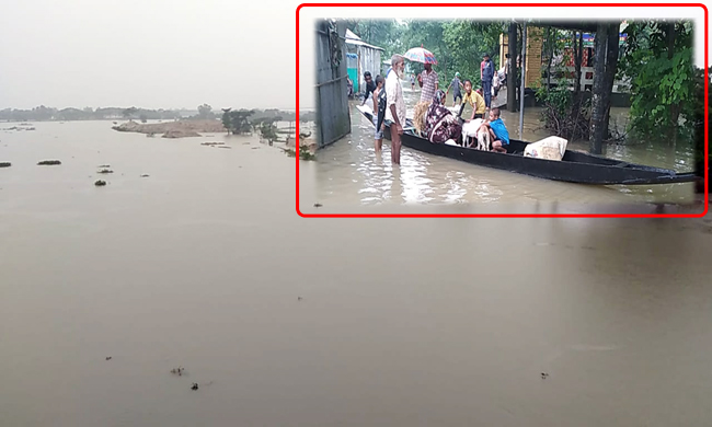 সিলেটে অবিরাম বৃষ্টি, বাড়লো পানিবন্দী মানুষের সংখ্যা