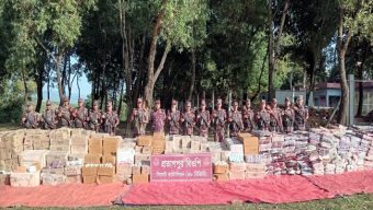 ৪৮ বিজিবি’র নেতৃত্বে যৌথ অভিযানে ৮ কোটি টাকার ভারতীয় পণ্য আটক