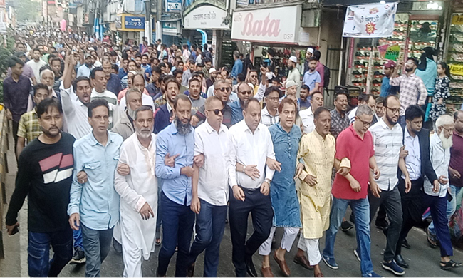 তারেক রহমানের খালাসের খবরে সিলেটে আনন্দ মিছিল