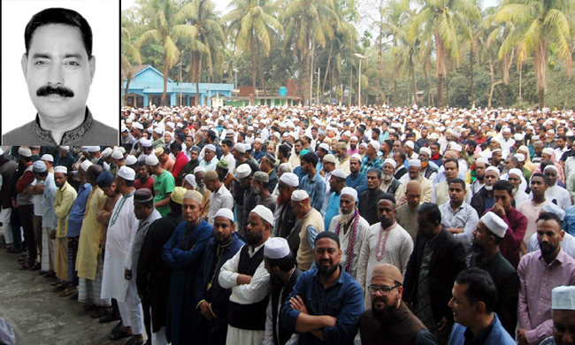 বিএনপি নেতা তারেক কালামের জানাযায় মানুষের ঢল