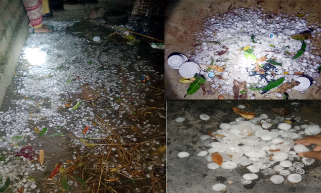 সিলেটে এই প্রথম মৌসুমের শিলাবৃষ্টি