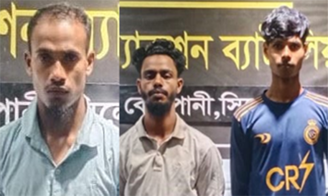 মাদক বিরোধী অভিযানে-সিলেটে র‌্যাবের জালে ৩