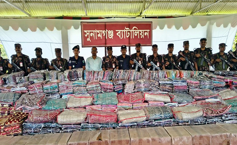 টাস্কফোর্সের অভিযানে সাড়ে ৫ কোটি টাকার ভারতীয় চোরাই পণ্য জব্দ