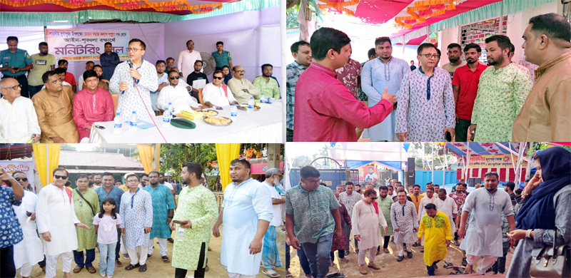 সিলেটের বিভিন্ন পূজা মন্ডপ পরিদর্শন করেন-খন্দকার মুক্তাদির