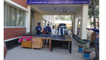 কোম্পানীগঞ্জে ৩৬৬ বোতল মাদক উদ্ধার