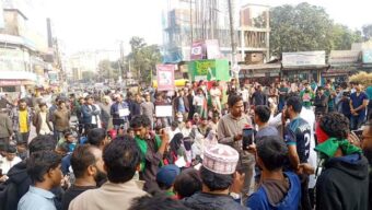 হাদি হত্যার বিচার চেয়ে সিলেটে আজও বিক্ষোভে ইনকিলাব মঞ্চ
