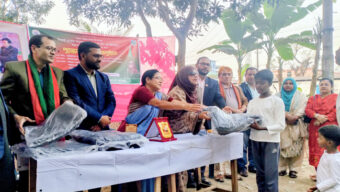 বাংলাদেশ বৌদ্ধ যুব পরিষদ এর উদ্যোগে সিলেটে শীতবস্ত্র বিতরণ