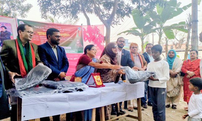 বাংলাদেশ বৌদ্ধ যুব পরিষদ এর উদ্যোগে সিলেটে শীতবস্ত্র বিতরণ