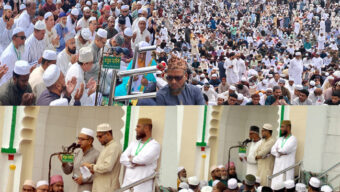 সিলেট শাহী ঈদগাহ ময়দানে ঈদের জামাতে-দেশ-জাতির কল্যাণ কামনায় মোনাজাত