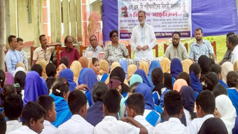 শান্তিগঞ্জে জেবিবি উচ্চ বিদ্যালয়ে এসএসসি পরিক্ষার্থীদের বিদায়ী সংবর্ধনা অনুষ্ঠিত