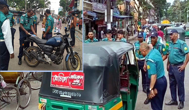 সিলেটে ৩২ ঘন্টায় ১৭৭ যানবাহনের বিরুদ্ধে ব্যবস্থা গ্রহণ