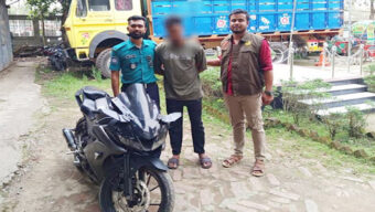 সিলেটে চোরাই মোটরসাইকেলসহ আটক হাসান
