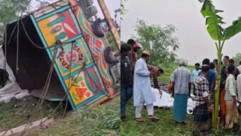ঢাকা-টাঙ্গাইল মহাসড়কে ট্রাক উল্টে নিহত ১৫