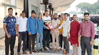 পর্তুগাল বিএনপির যুগ্ম আহবায়ক শামসুজ্জামান জামানকে সিলেট বিমানবন্দরে সংবর্ধনা