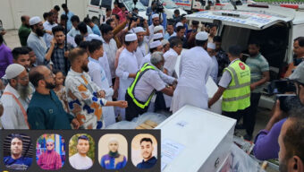 কফিনবন্দি হয়ে সিলেট ফিরলেন কাতারে দুর্ঘটনায় নিহত কানাইঘাটের ৫ যুবক