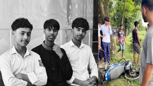 গোয়াইনঘাটে মোটরসাইকেল দুর্ঘটনায় তিন স্কুলছাত্রের মৃত্যু, এলাকায় শোকের মাতম