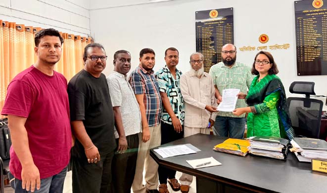 সিলেটে সাংবাদিক তুরাব হত্যার দ্রুত বিচারের দাবিতে জেলা প্রশাসককে স্মারকলিপি প্রদান