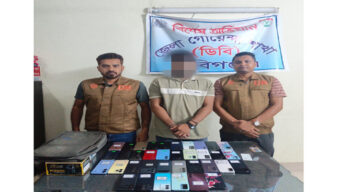 চোরাই মোবাইলসহ মাধবপুরে ডিবি পুলিশের হাতে যুবক গ্রেফতার