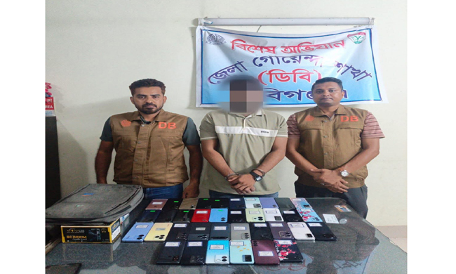 চোরাই মোবাইলসহ মাধবপুরে ডিবি পুলিশের হাতে যুবক গ্রেফতার