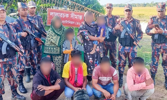 কুলাউড়া সীমান্ত দিয়ে ভারতে প্রবেশের চেষ্টা, শিশুসহ ৬ বাংলাদেশি আটক