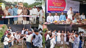 দুস্কিতে সিসি ঢালাই রাস্তা উদ্ভোধন ও লাল সবুজ সমাজ কল্যাণ সংস্থার কার্যালয়ের ভিত্তি প্রস্তর স্থাপন