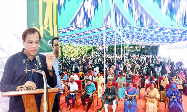 মইনউদ্দিন আদর্শ মহিলা কলেজের স্নাতক প্রথম বর্ষের নবীনবরণে-সিউক চেয়ারম্যান কয়েস লোদী