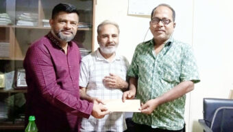 ফটো সাংবাদিক মামুন হাসানের পাশে তামাবিল পাথর আমদানিকারক গ্রুপ, প্রদান করা হলো আর্থিক সহায়তা